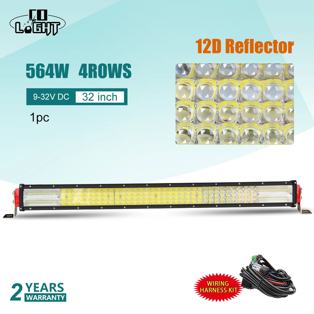 Светодиодный внедорожный фонарь CO LIGHT 4 ряда 12D 32 дюйма 564 Вт комбинированный