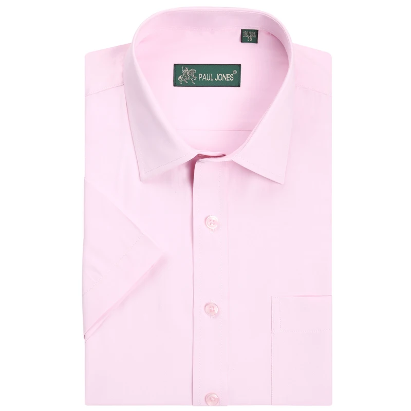 Для мужчин; короткий рукав Solid Dress Shirt Slim-Fit Non-Iron работы Рубашки для мальчиков Формальные Бизнес социальных Рубашки для мальчиков легко средства ухода за мотоциклом и Средства ухода за мотоциклом - Цвет: CZPJ4502