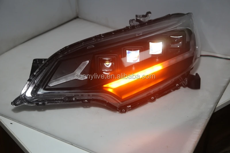 Full led headlight For HONDA for Fit Jazz- year Black Housing JC