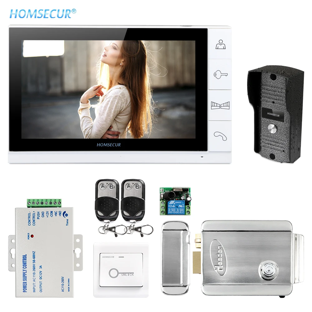 HOMSECUR 9 &quotпроводной телефон для видеодомофона с громкой связью + 700TVLine