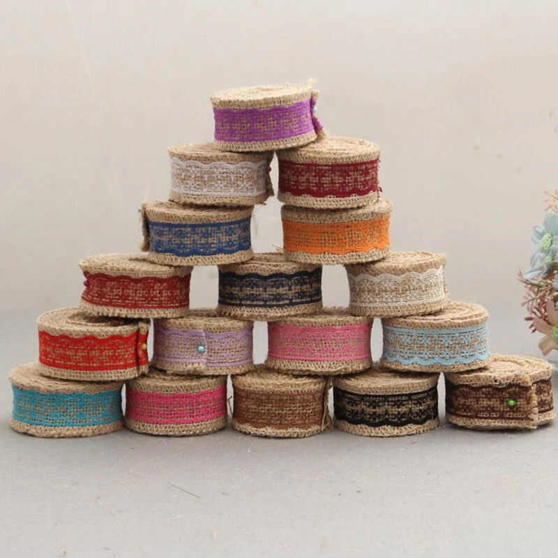 Лента из натурального джута ширина 2 м * 3 см|gift sun|gift lotgift |