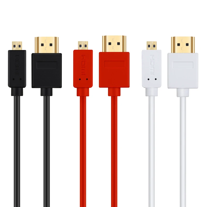 Shulian высокое Скорость микро HDMI (Тип D) к A) кабель 1080P 3D & 4K Разрешение готов с Ethernet 1M 1