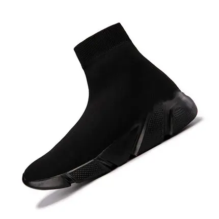 All Black Новинка; уличные женские носки; кроссовки; дышащие эластичные вязаные женские кроссовки для бега; спортивная обувь унисекс; женские черные носки; кроссовки - Цвет: All Black