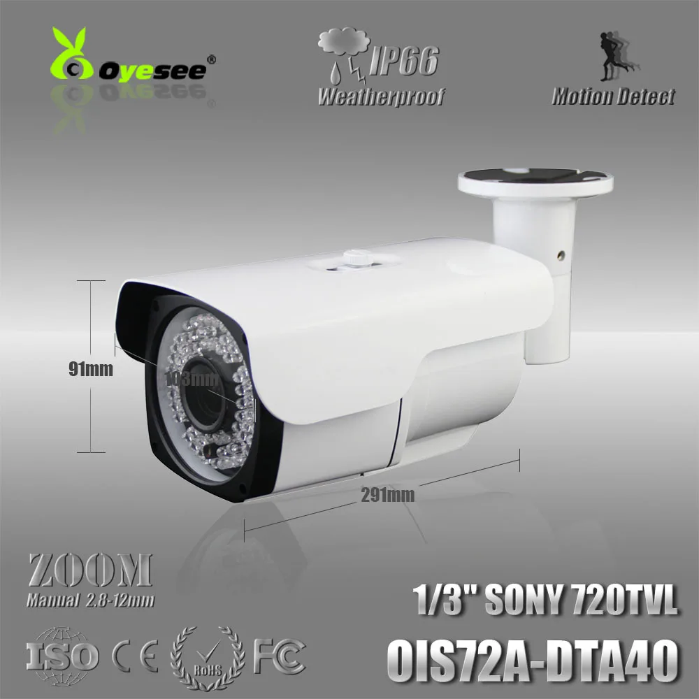OIS72A-DTA40 720TVL Effio-CCD 2.8-12 мм Ручной Зум Объектива ИК-Камеры Всепогодный CCTV