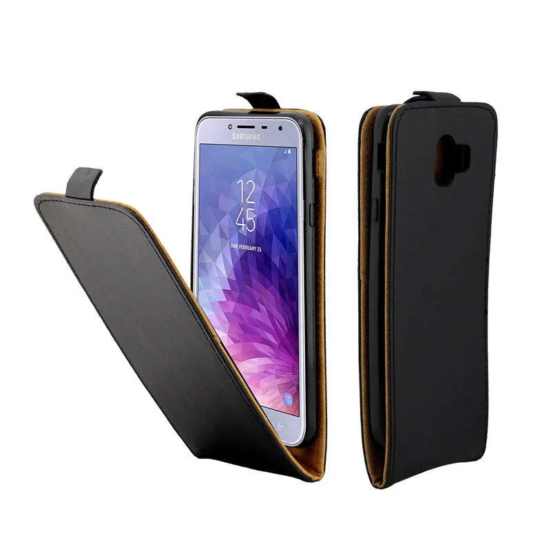 Деловой кожаный чехол Coque для Samsung Galaxy J400 J4 2018 Европейская версия Вертикальный