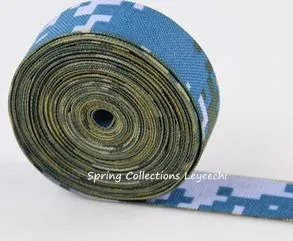 color2x25mm Ширина 25 мм, 1000D двухсторонний Камуфляжный тканый нейлоновый полипропиленовый ленточный ремень для сумки ремень аксессуар - Цвет: color2x25mm
