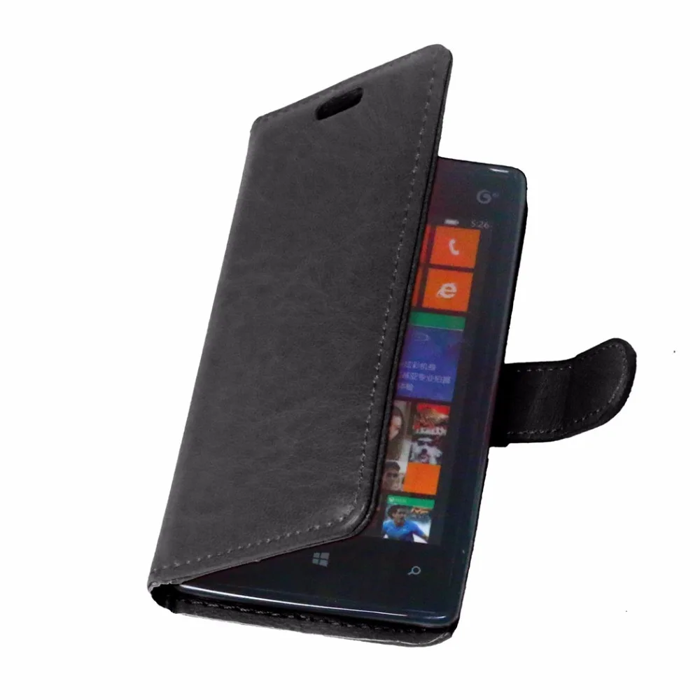 Для microsoft Nokia Lumia 520 чехол одноцветное цвет кожа Чехол Мода слот для карты Стенд