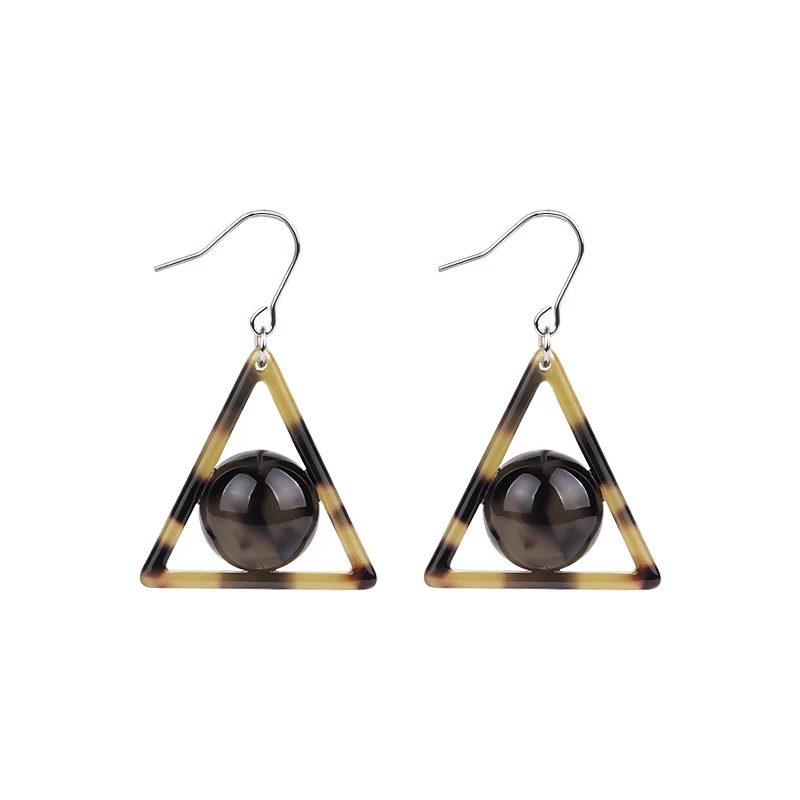 GuanLong Fashion Ball Triangle Acetic Acid Acrylic Earrings pendientes oorbellen boucle d oreille bijoux femme | Украшения и