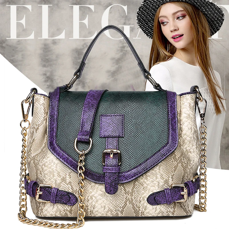 2019 Direct Selling Bolsas Feminina Rsimti High Quality Women Snake Small Square Pattern Purse Handbags Shoulder Bag Wild Chq21 | Багаж и