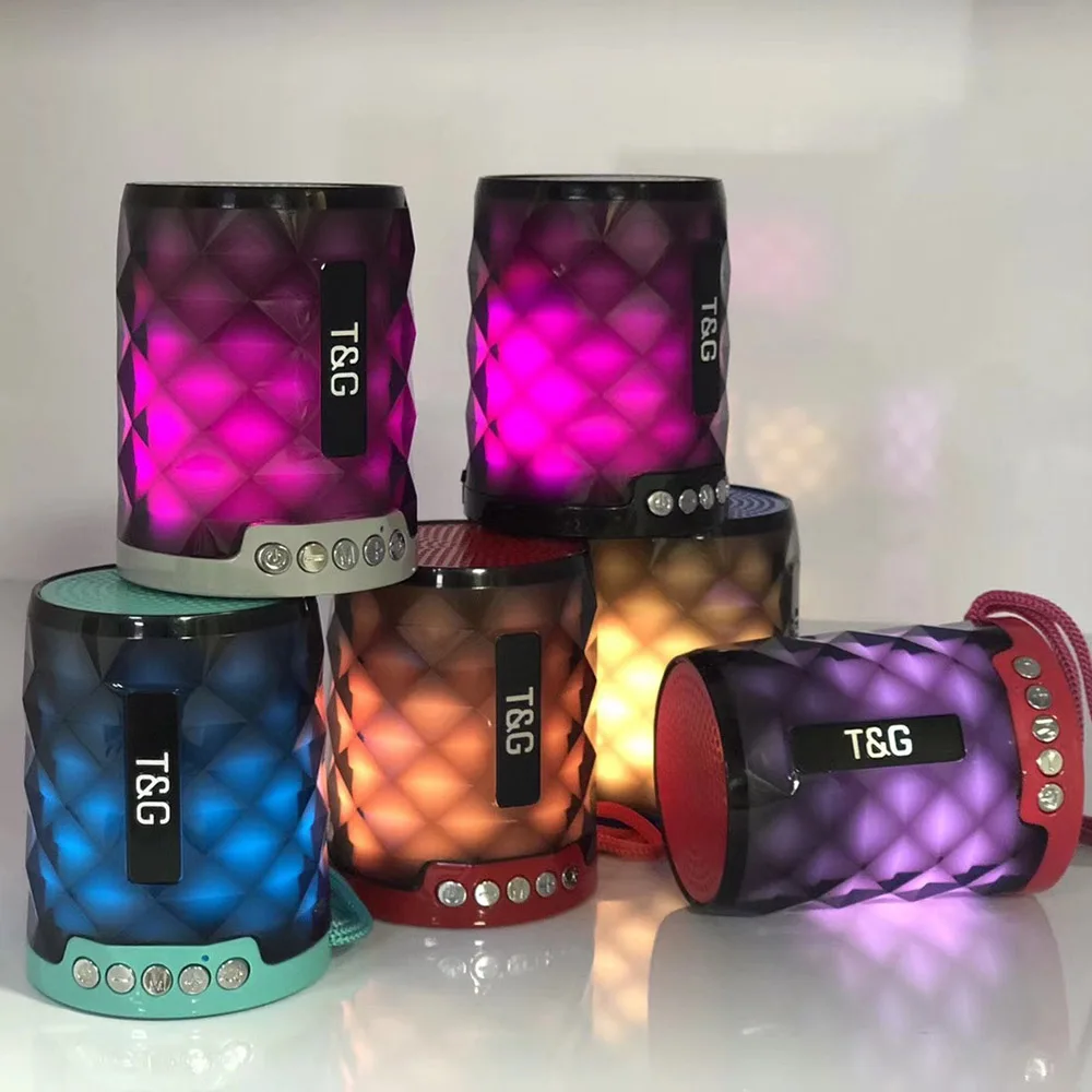 Миниатюрный Bluetooth-динамик со светодиодсветильник портативный беспроводной
