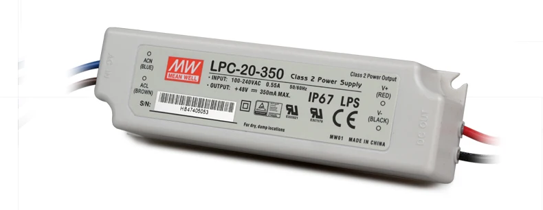 Mean Well LPC-20-350 20W 9~48V 0.35A LED Waterproof Driver Single Output Switching Power Supply | Лампы и освещение