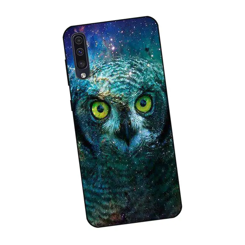 P158 сова черный силиконовый чехол для samsung Galaxy A6 A7 A8 A9 A10 A30 A40 A50 A60 A70 A80 A90 5G A20E плюс |