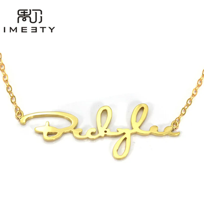 Женское Фирменное колье IMEETY индивидуальное с именной табличкой|nameplate necklace|name