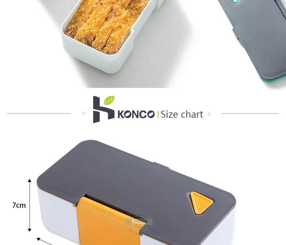Konco Microwavable Bento Box герметичный Ланч-бокс контейнер для продуктов печь холодильник ланчбокс коробка для хранения продуктов с держателем для телефона