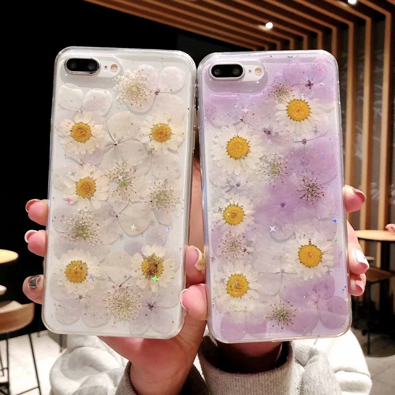 Casyva Small daisy Phone Case for Iphone X XR XS MAX Silicone 6 7 8 6S plus Soft Back Cover |