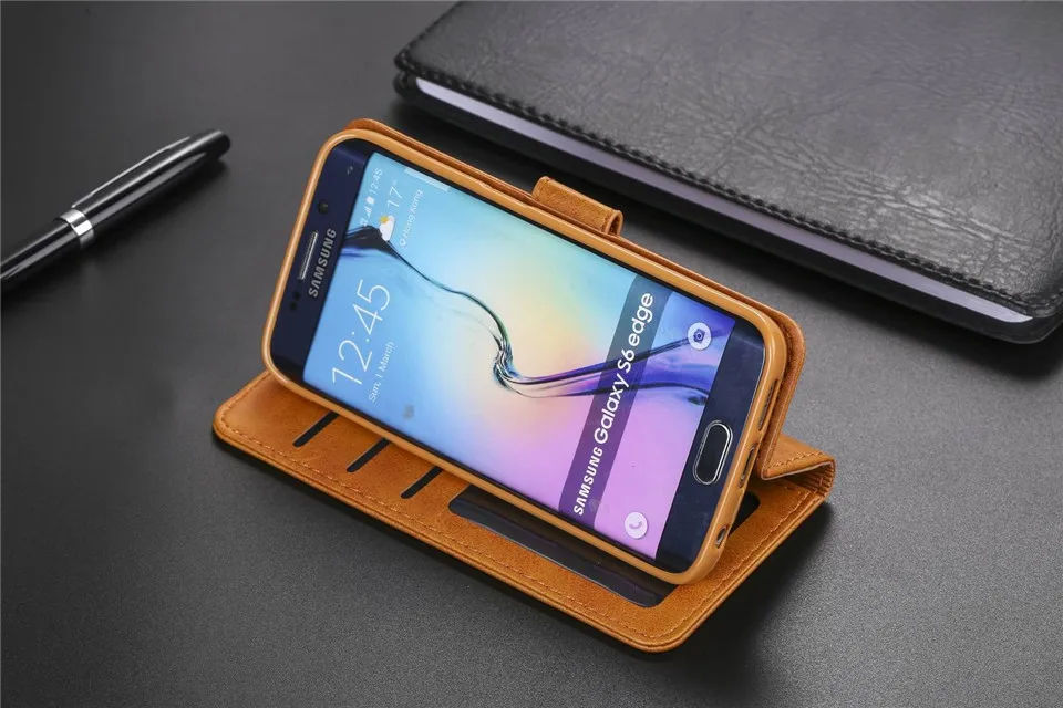 Чехол для samsung Galaxy S6, кожаный чехол-бумажник, чехол для телефона, чехол для samsung Galaxy S6 Edge, роскошный кожаный чехол-книжка, hoesje