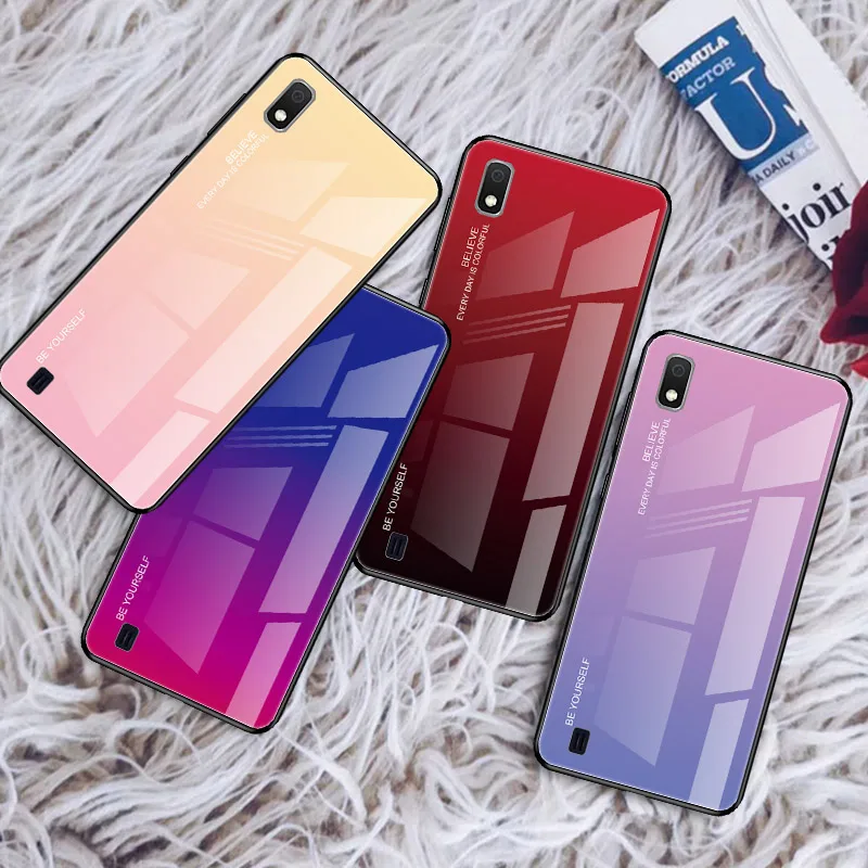 Чехол из закаленного стекла для Samsung Galaxy A10 A20 A30 A50 M10 M20 M30 A20E | Мобильные телефоны и