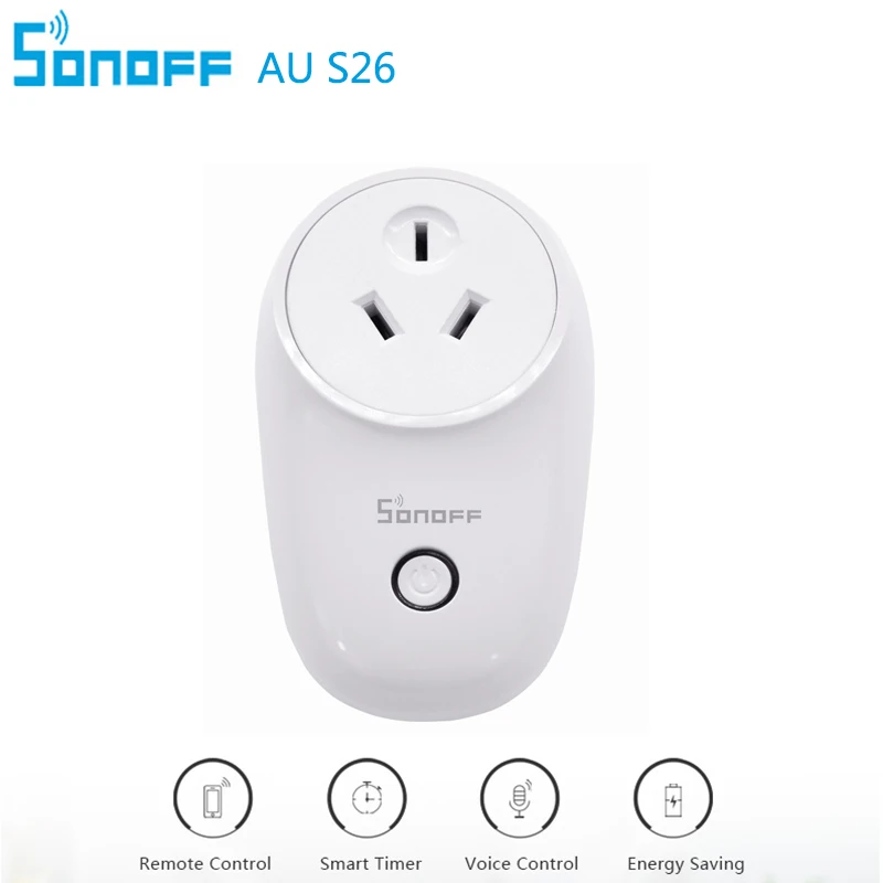 Новый Sonoff S26 AU смарт Wi Fi Беспроводной сроки гнездо 10A Мощность Подключите умный