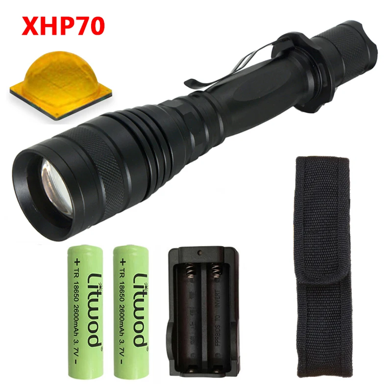 Option E Litwod Z20P75 CREE XHP70.2 чип 32000лм конвой объектив xlamp 18650 Мощный тактический светодиодный фонарик zoom cree xhp50 фонарь - Испускаемый цвет: Option E