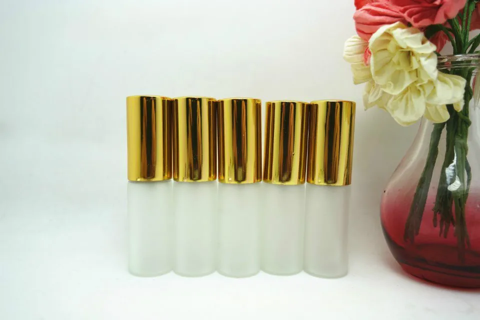 

Wholesale LG07MA-5ML Gold and Silver Frosted Glass Perfume Spray Bottle 100PCS/LOT