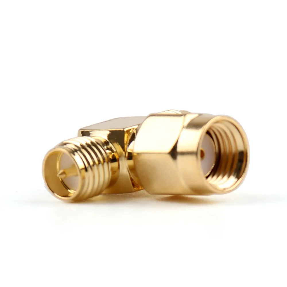 Areyourshop адаптер RP-SMA угловой штыревой соединитель к 2 гнездо типа T RF тройной разъем