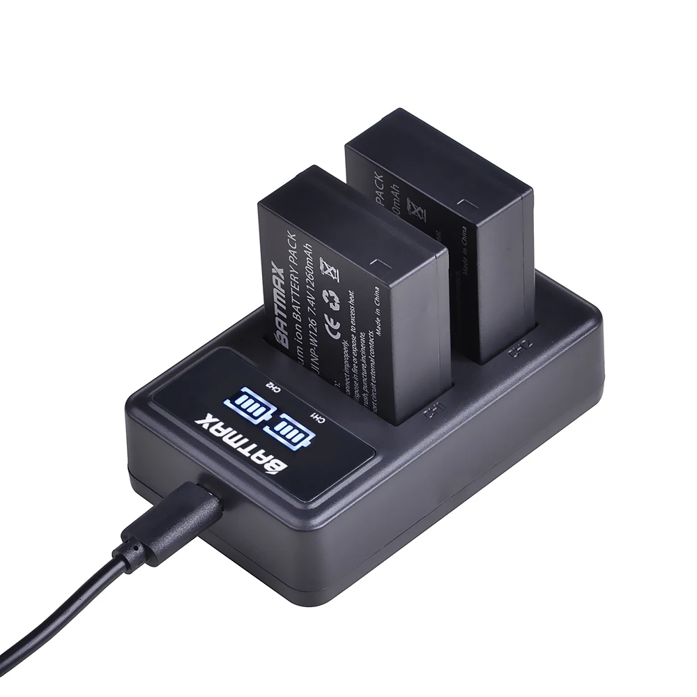 Светодиодный USB зарядное устройство для Fujifilm аккумулятор NP W126 W126S FinePix HS30EXR HS33EXR