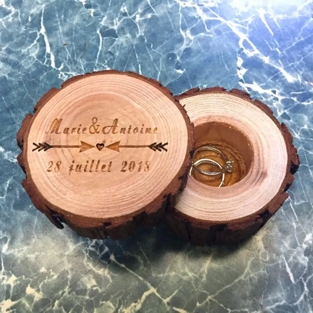 Коробка для обручального кольца в рустикальном стиле обручальное искусство