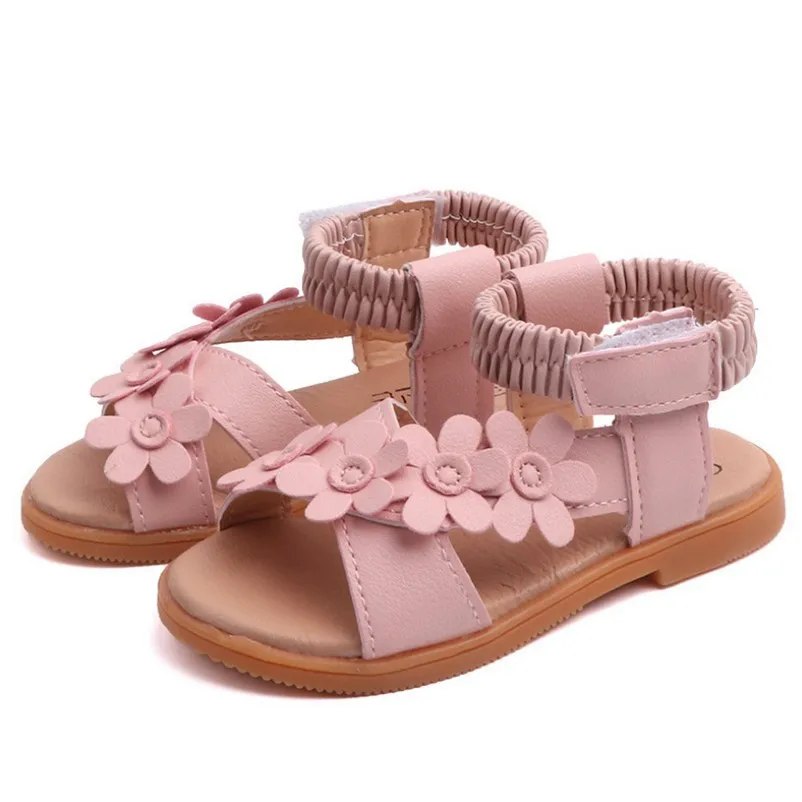 pink Children Shoes Summer Kids Sandals Lovely Flower Shoes Fashion Girl Sandals Magic Toddler Baby Shoes For Kiads - Цвет: pink