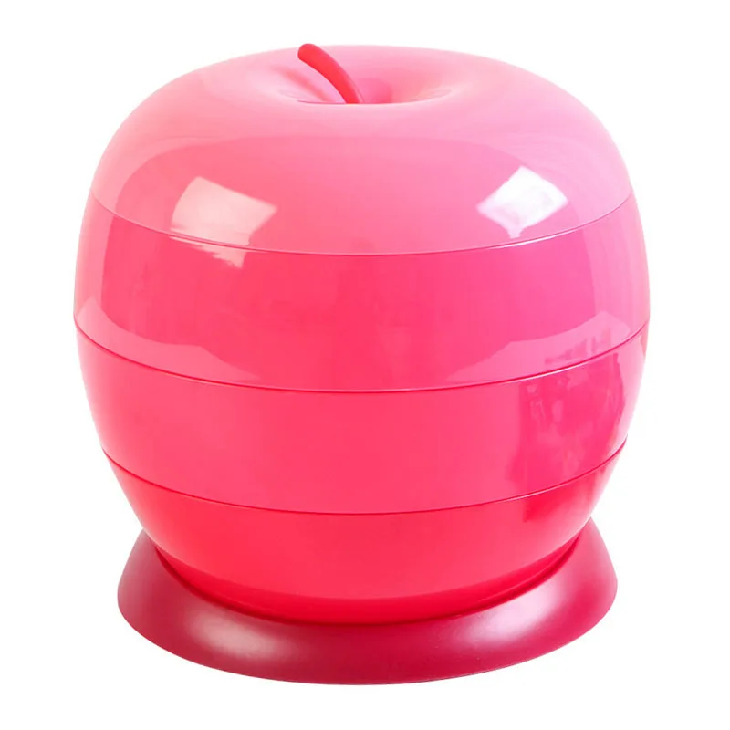 В форме яблока пластиковый органайзер вращающиеся коробки для хранения еды с