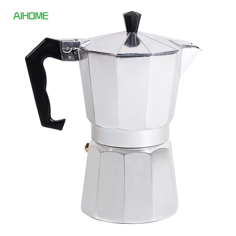 Домашняя алюминиевая плита, Moka чайник, Кофеварка, Итальянская Кофеварка Expresso, Cafeteira Mocaccino Percolator 50-600 мл