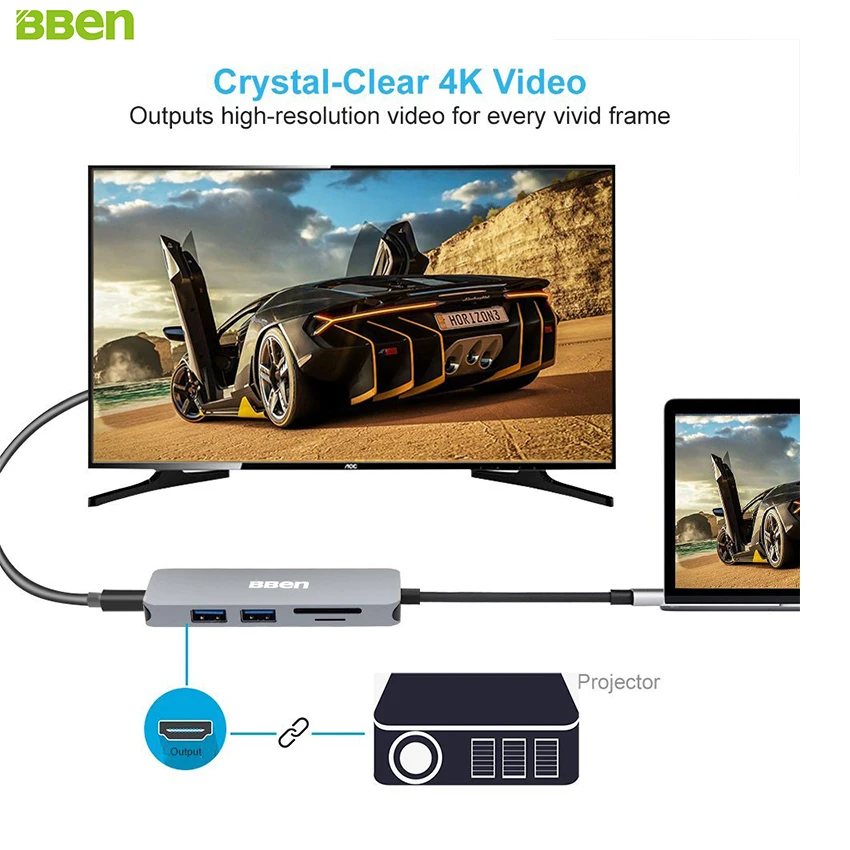 Адаптер BBEN HC0101 типа C USB Тип к 3 0*2 слот для TF карты * 1 SD шт. фоторазъем