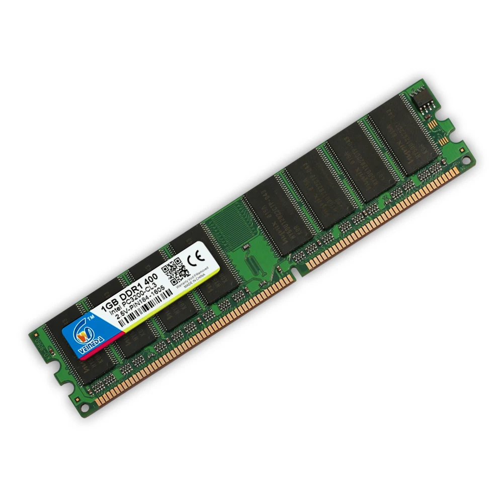 Память VEINEDA DDR 2 ГБ 2x1 DDR400 PC3200 1 ОЗУ для настольного компьютера совместима со всеми