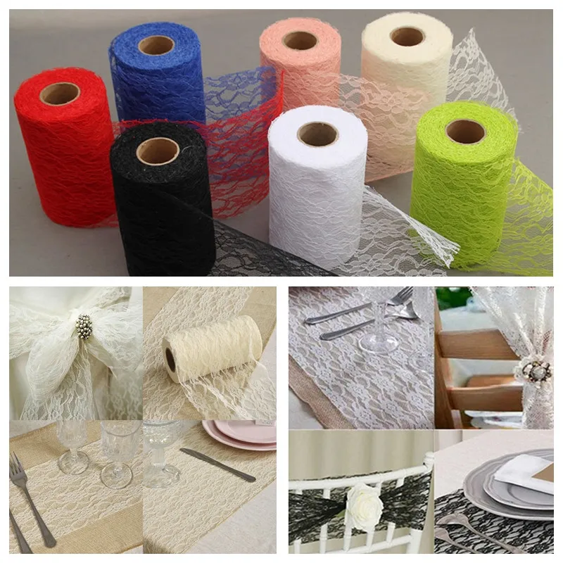 22M/Roll Vintage Lace Netting Fabric Tulle Roll For Tutu Skirt Table Runner Chair Sash DIY Wedding Party Arts Christmas Decor | Дом и сад