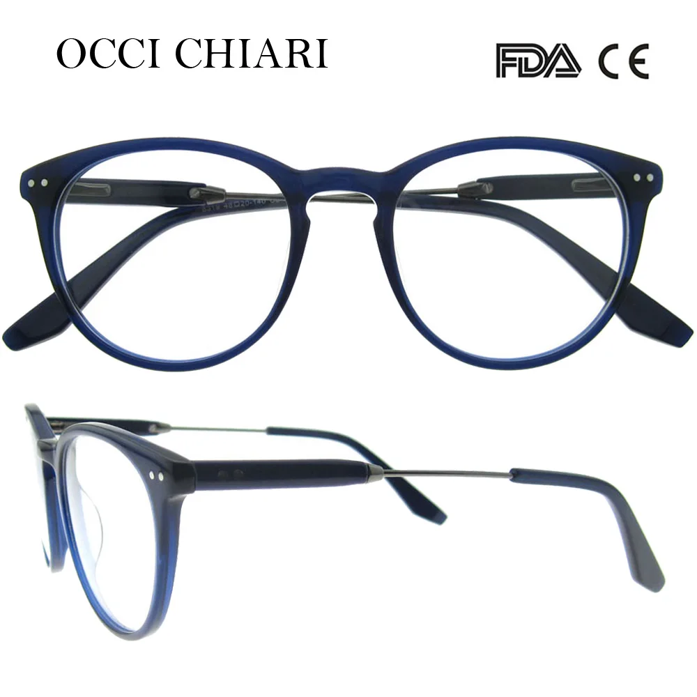 Женские очки OCCI CHIARI маленькие овальные винтажные с прозрачными линзами в стиле