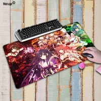 mairuige 80x40cm xl japan sexy anime date a live large white lock edge waterproof mouse pad gaming mousepad mat girl friend gift