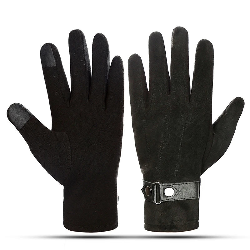 Мужские перчатки для бега спортивные с сенсорным экраном ветрозащитные