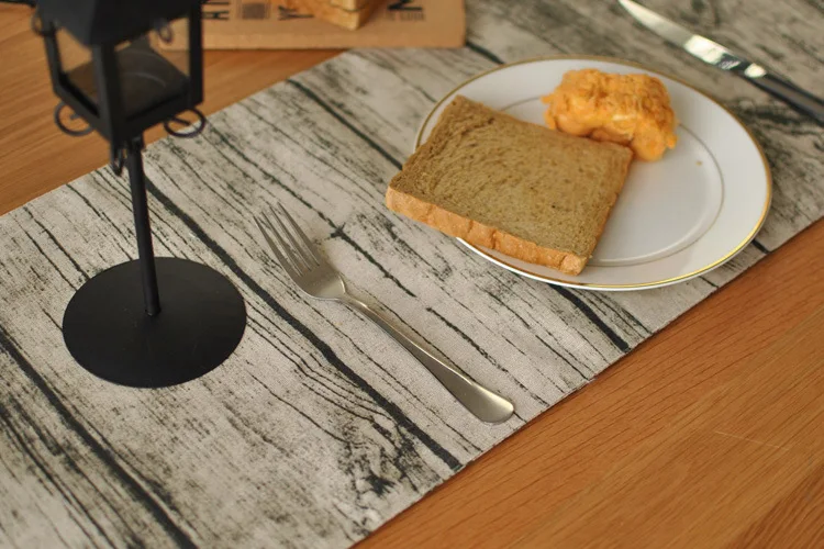 Хлопок винтажный Деревянный Настольная дорожка моделирование с узором