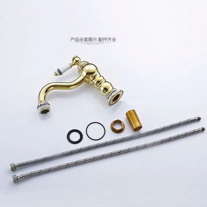 Смесители для ванной комнаты смесители раковины с позолоченной отделкой