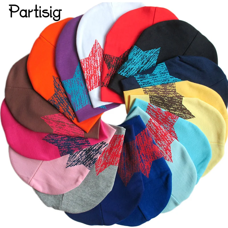 

Autumn Winter Baby Boy Star Printing Cotton Beanie Hat Kids Caps