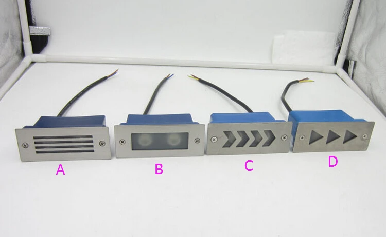 Оптовая цена 2 Вт IP68 Светодиодный светильник для лестниц/шагов утопленная Крытая