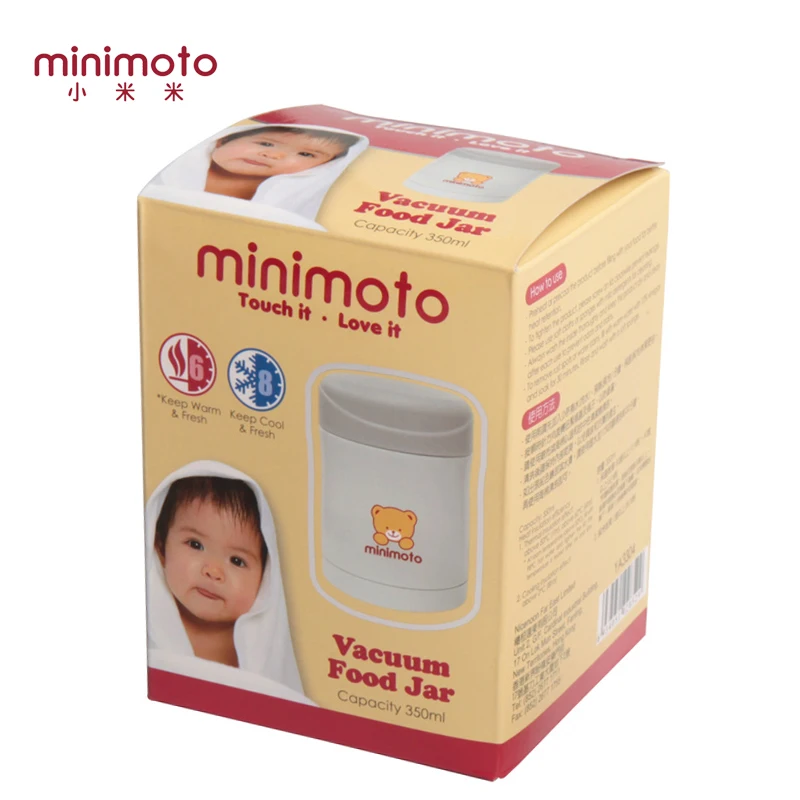 Minimoto 350ml Baby Stainless Steel Vacuum Flask Out Insulation Pot Feeding Cup Water Container Travel | Мать и ребенок