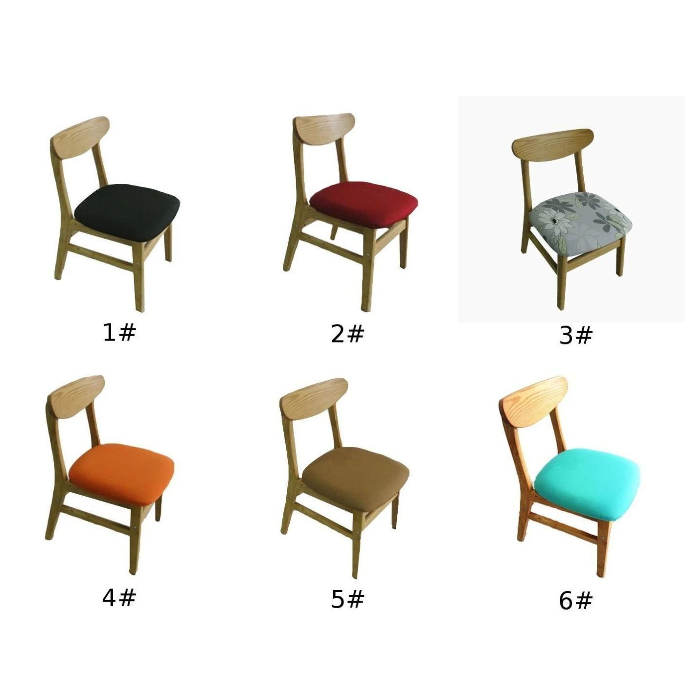 Мягкие стулья крышка Деревянный Обеденный седло эластичные печатные домашние