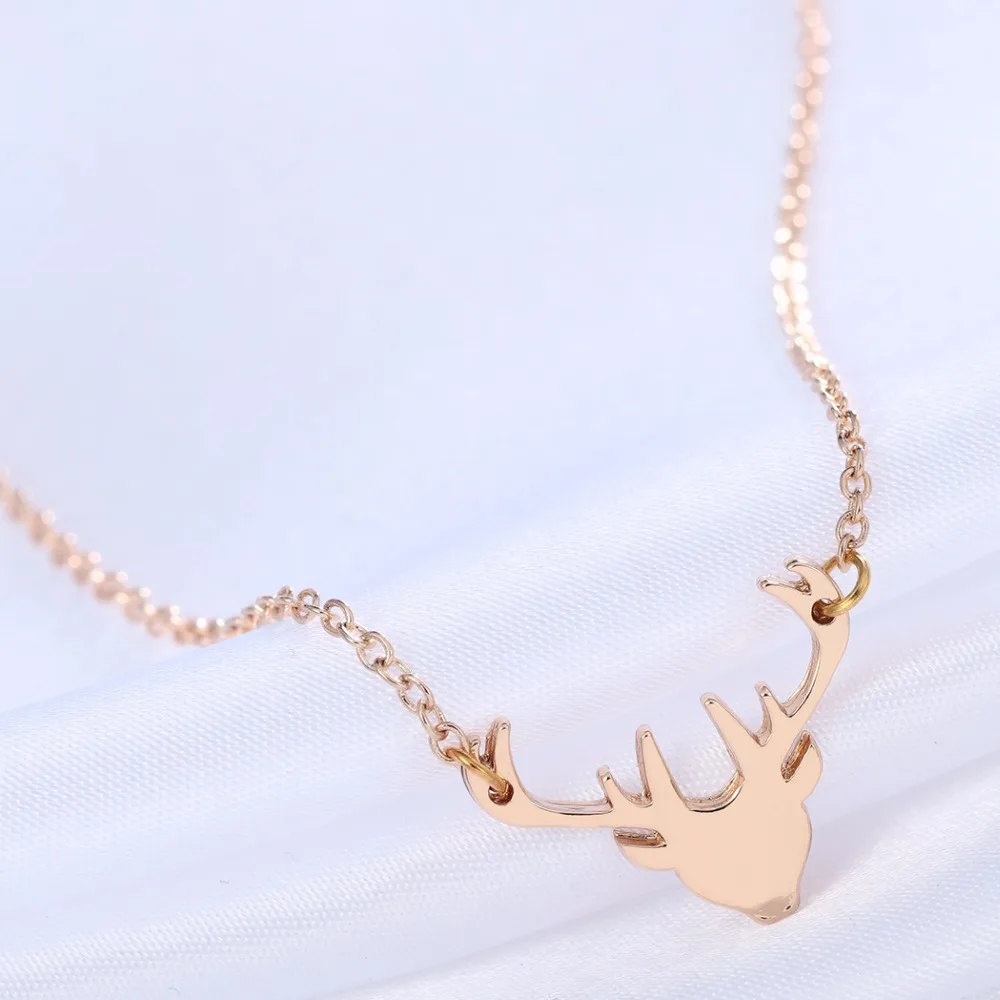 Chandler Brand Plated Antler Deer Head Necklaces &amp Pendant For Women Animal Infinity Statement Causal Accessories 10pcs | Украшения и