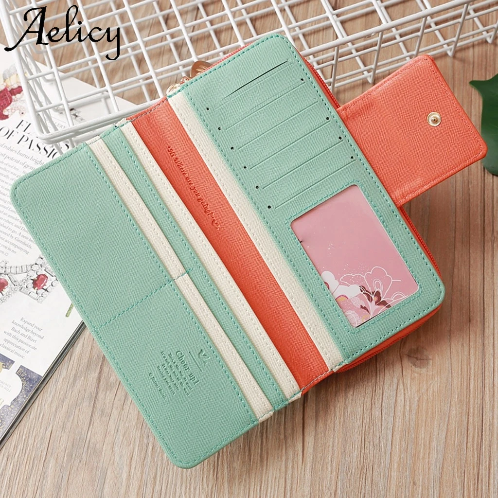 Aelicy женский модный клатч для девушек женские кошельки длинная сумочка на молнии