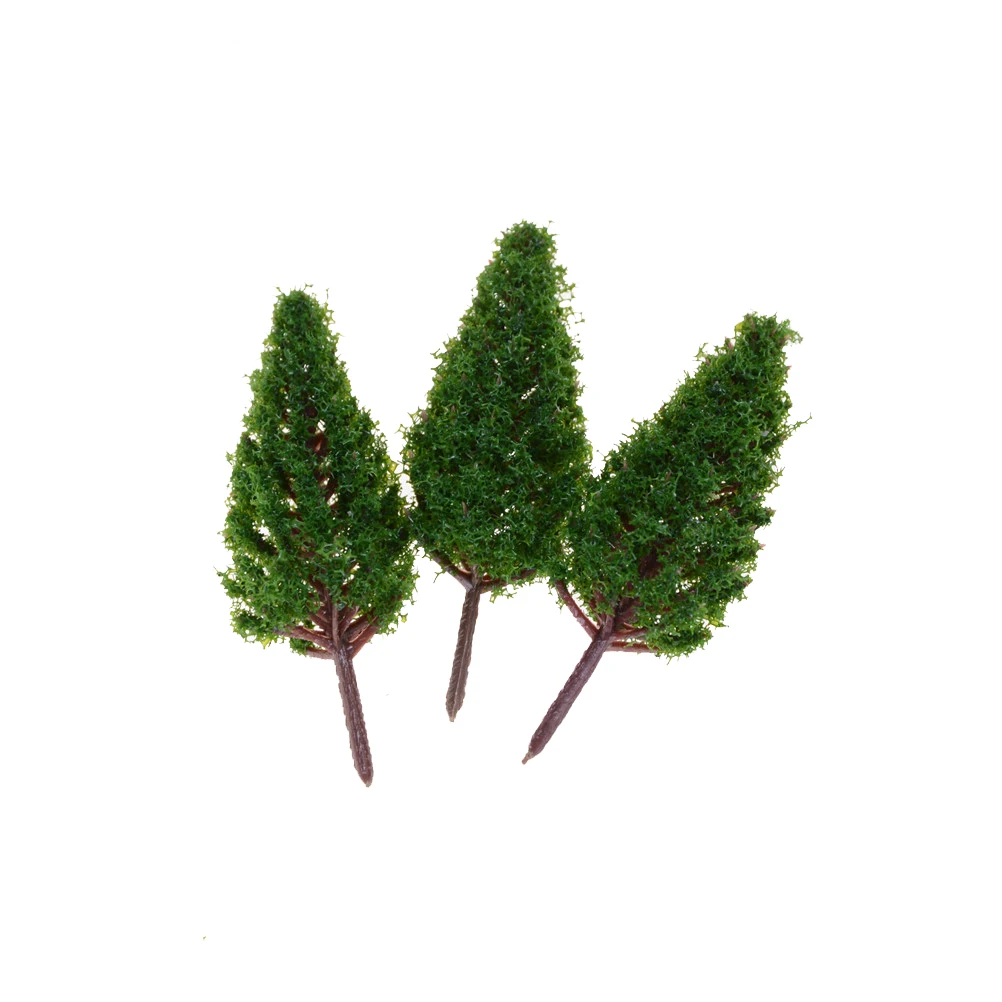 10Pcs/Set Plastic Trees Model For Railroad House Park Street Layout Green landscape Scene Scenery 68mm Wholesale | Игрушки и хобби