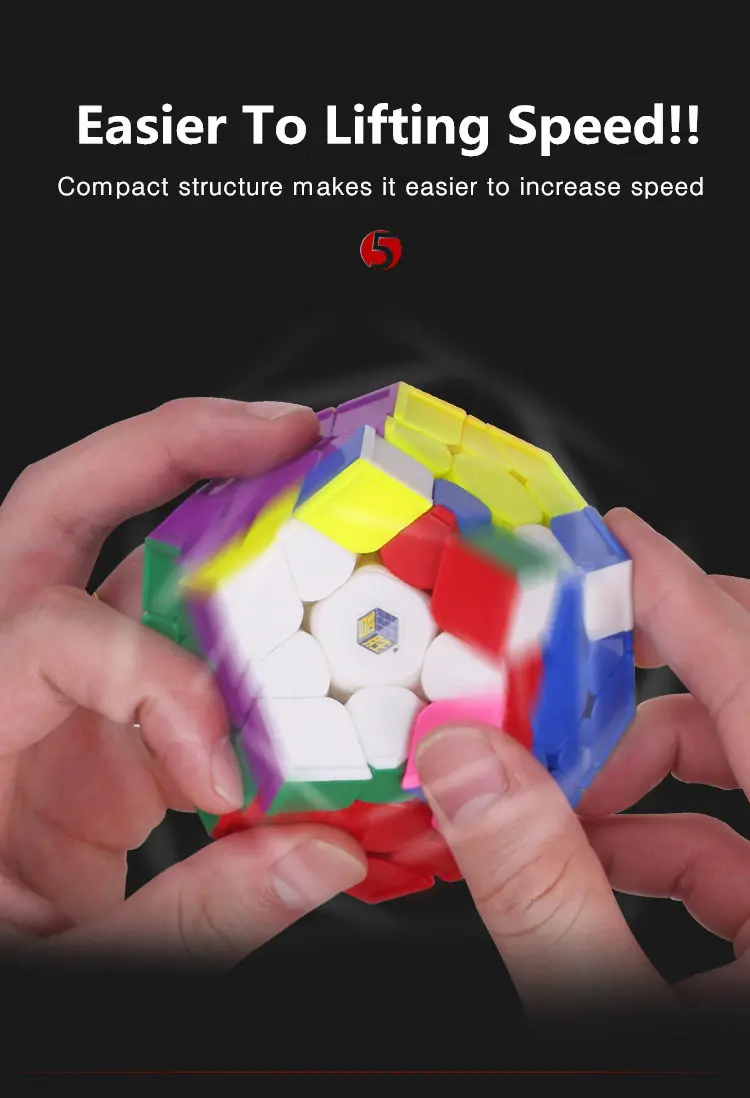 Yuxin ZhiSheng Megaminxeds 12 Сторон магический скоростной Куб Профессиональный Stickerless кубик-Головоломка Развивающие игрушки для детей