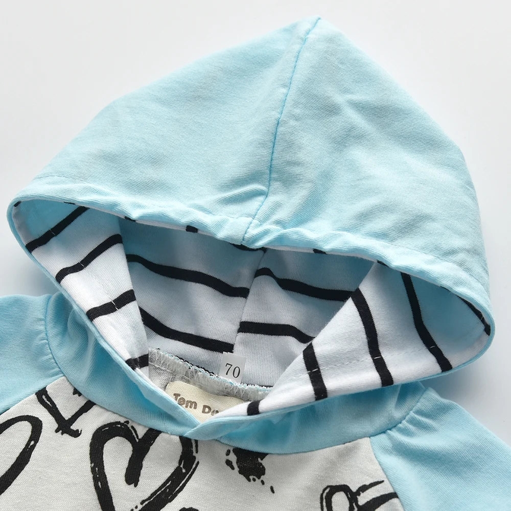 Tem Doger Baby Clothing Sets Infant Toddler Girls Clothes Suits Heart-shaped Hoodie Top+Pants 2PCS Outfits for Bebes Boys Wear | Детская