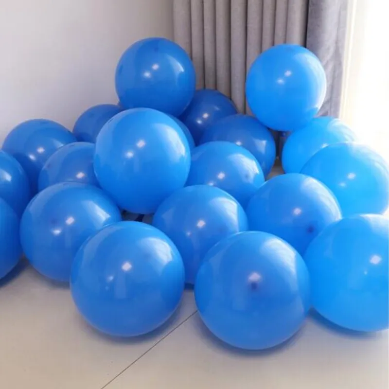 

50pcs10 Inch Round Blue Latex Balloons Wedding Decoration Happy Birthday Party Ballon Baby Shower Helium Gas Globos