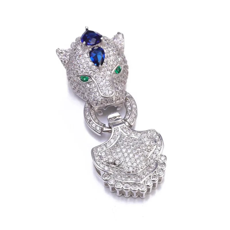 Горячие трендовые ювелирные изделия Bijoux Циркон пантера плавающие амулеты для браслетов и ожерелья большой микро проложить медные застежки ювелирные изделия Berloque
