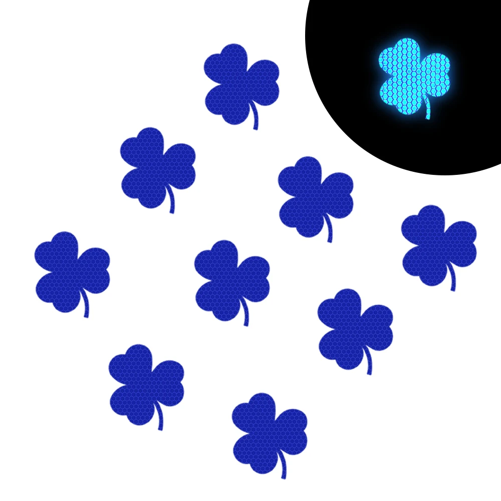 10 шт. светоотражающие полосы в форме клевера автомобильные самоклеящиеся